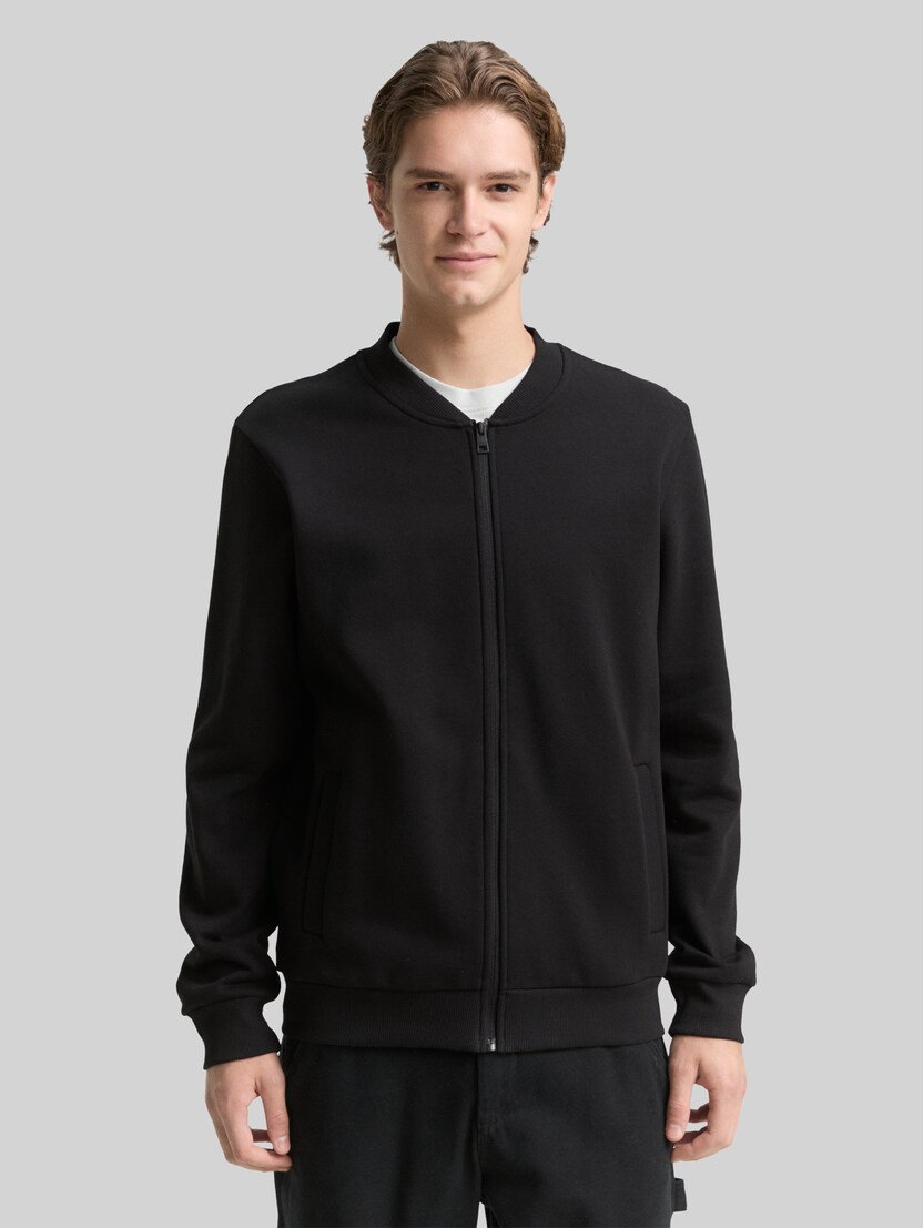 Sweatjack met bomberkraag door Denim Male, Black