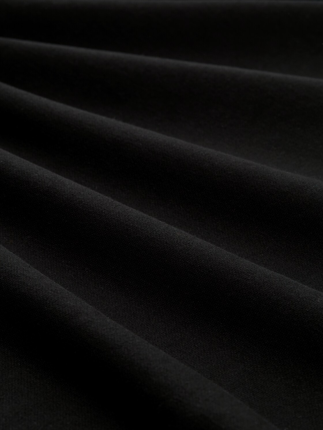 Sweatjacke mit Bomberkragen - Black - Material-Ansicht