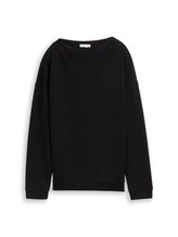 Niet geselecteerd, Loose fit sweatshirt met opstaande kraag door , zwart