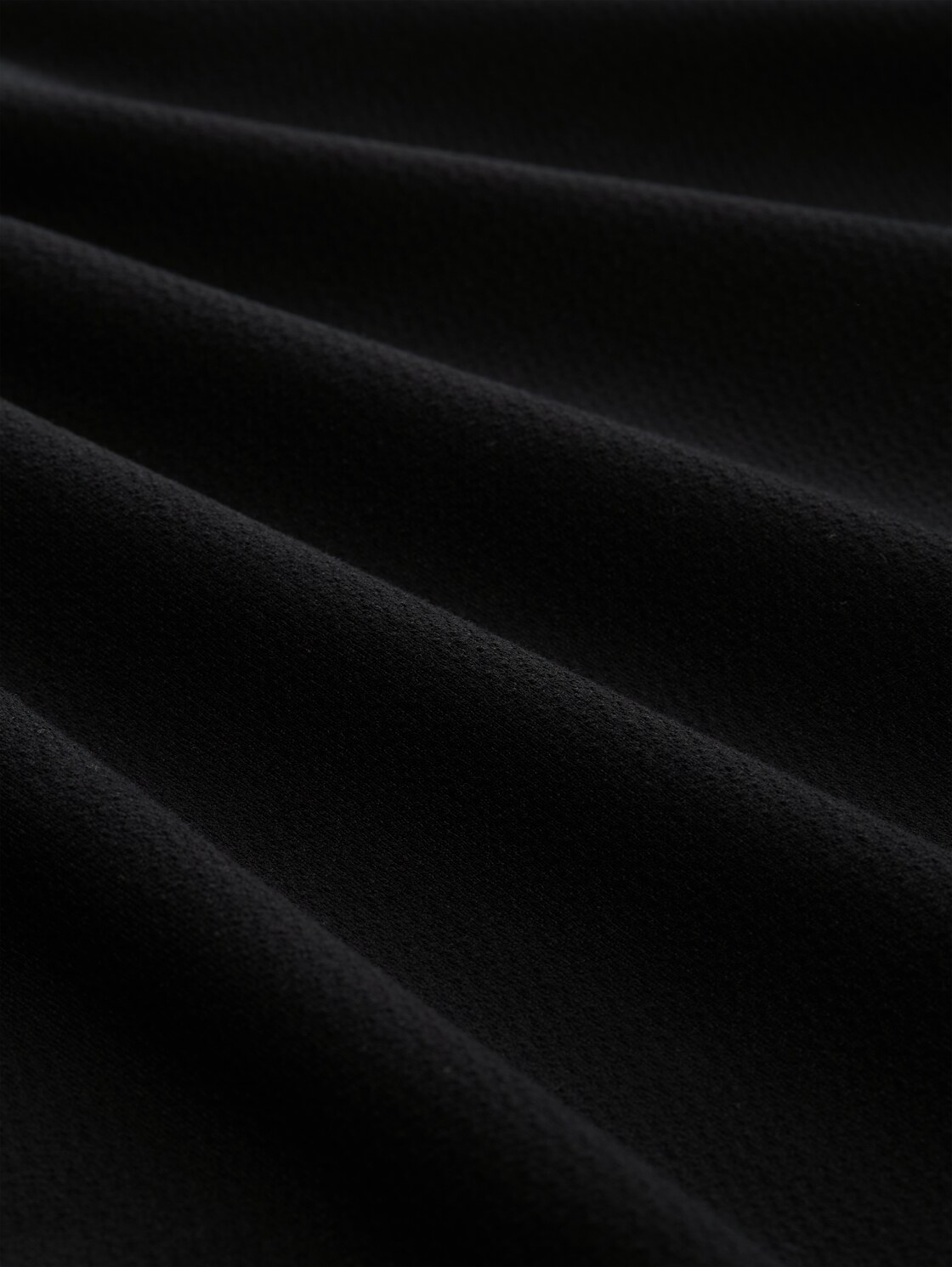 Loose Fit Sweatshirt mit Stehkragen - deep black - Material-Ansicht