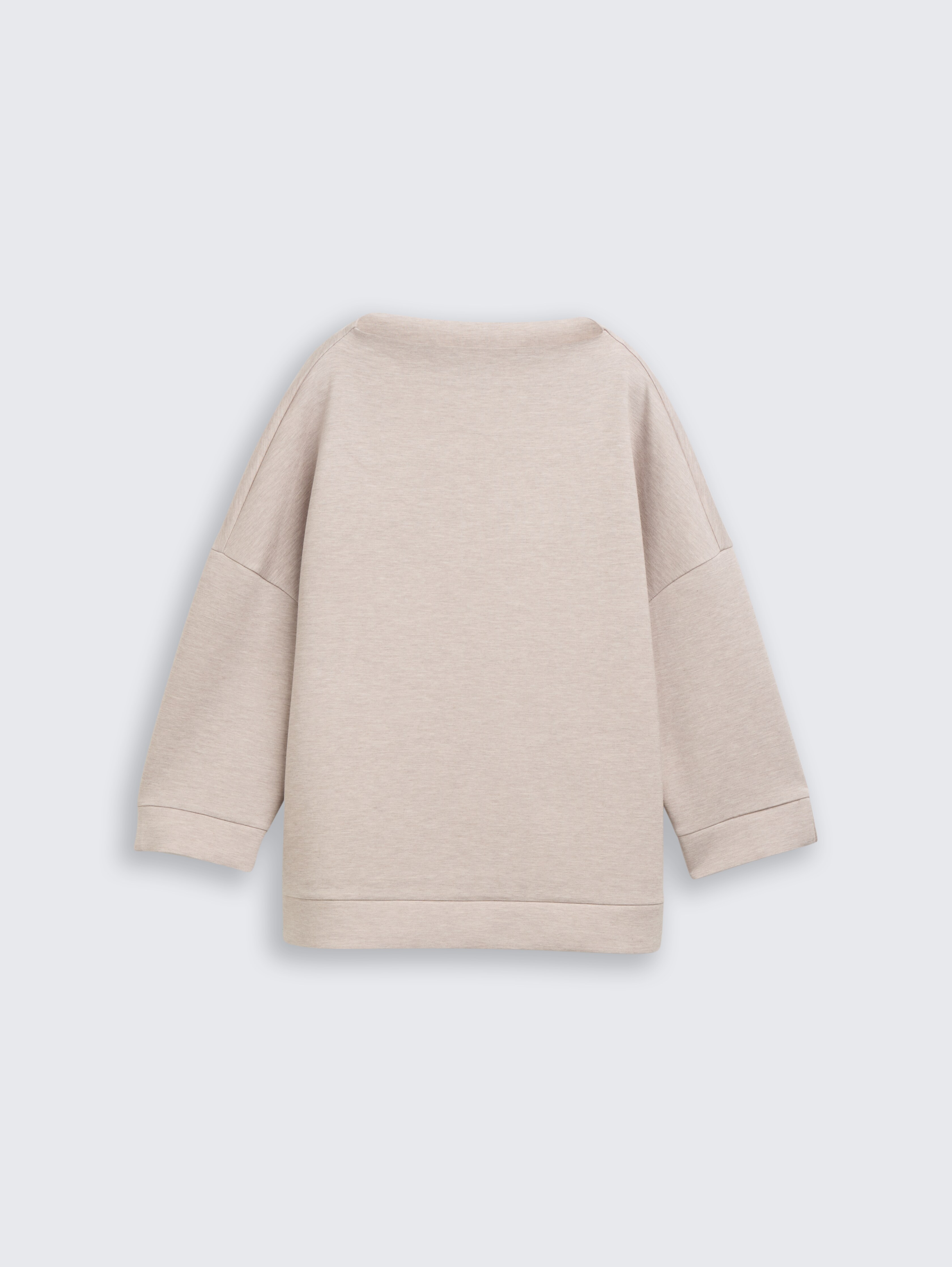 Boxy fit sweatshirt met opstaande kraag door Women, dark clouds grey melange