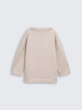 Boxy Fit Sweatshirt mit Stehkragen - dark clouds grey melange - Vorder-Produkt-Ansicht