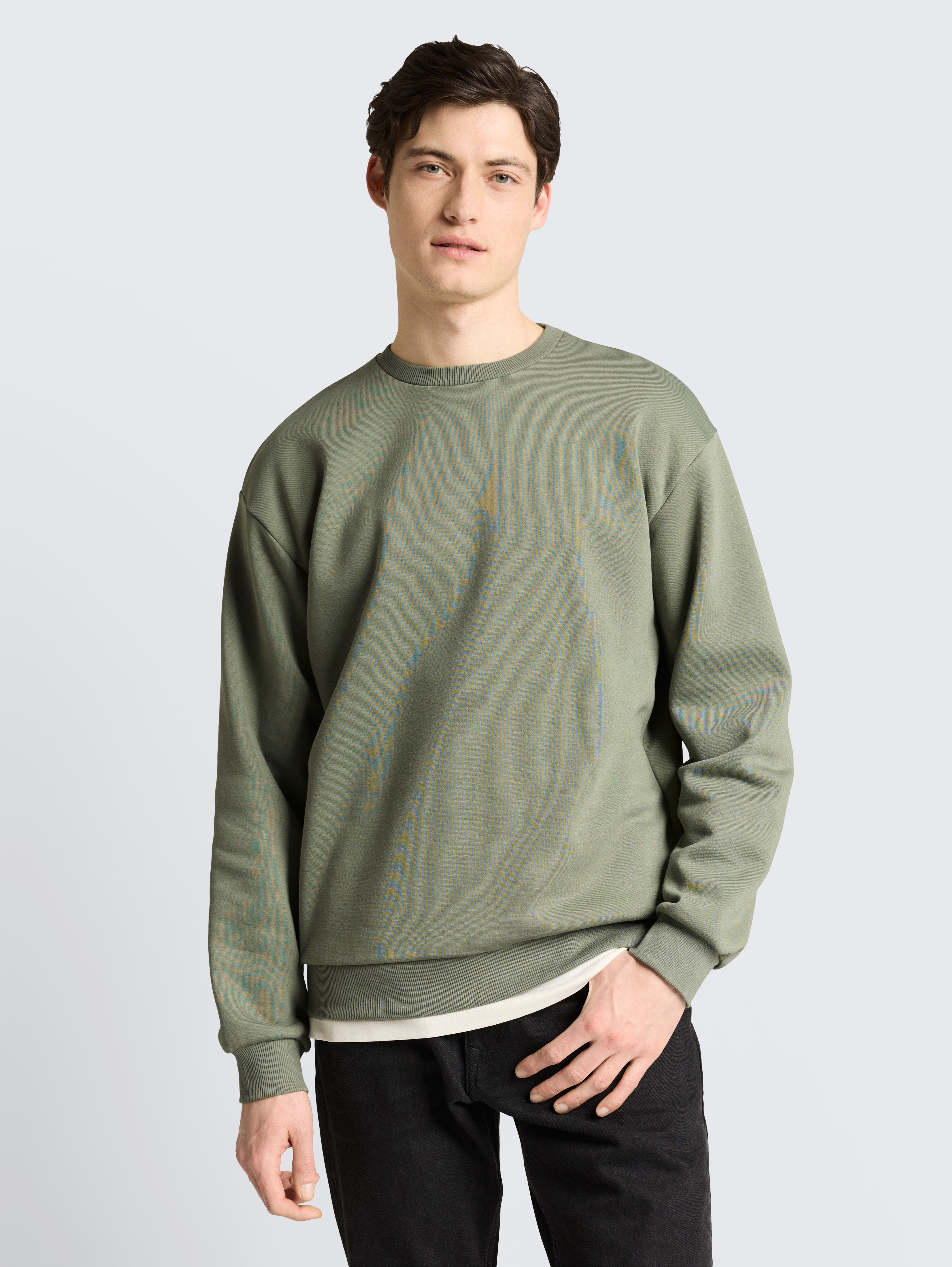 Basic Sweatshirt von Denim Male, dusty mid olive