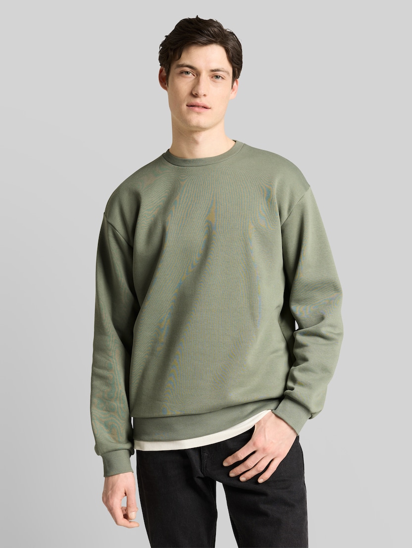 Basic Sweatshirt door Denim Male, dusty mid olive