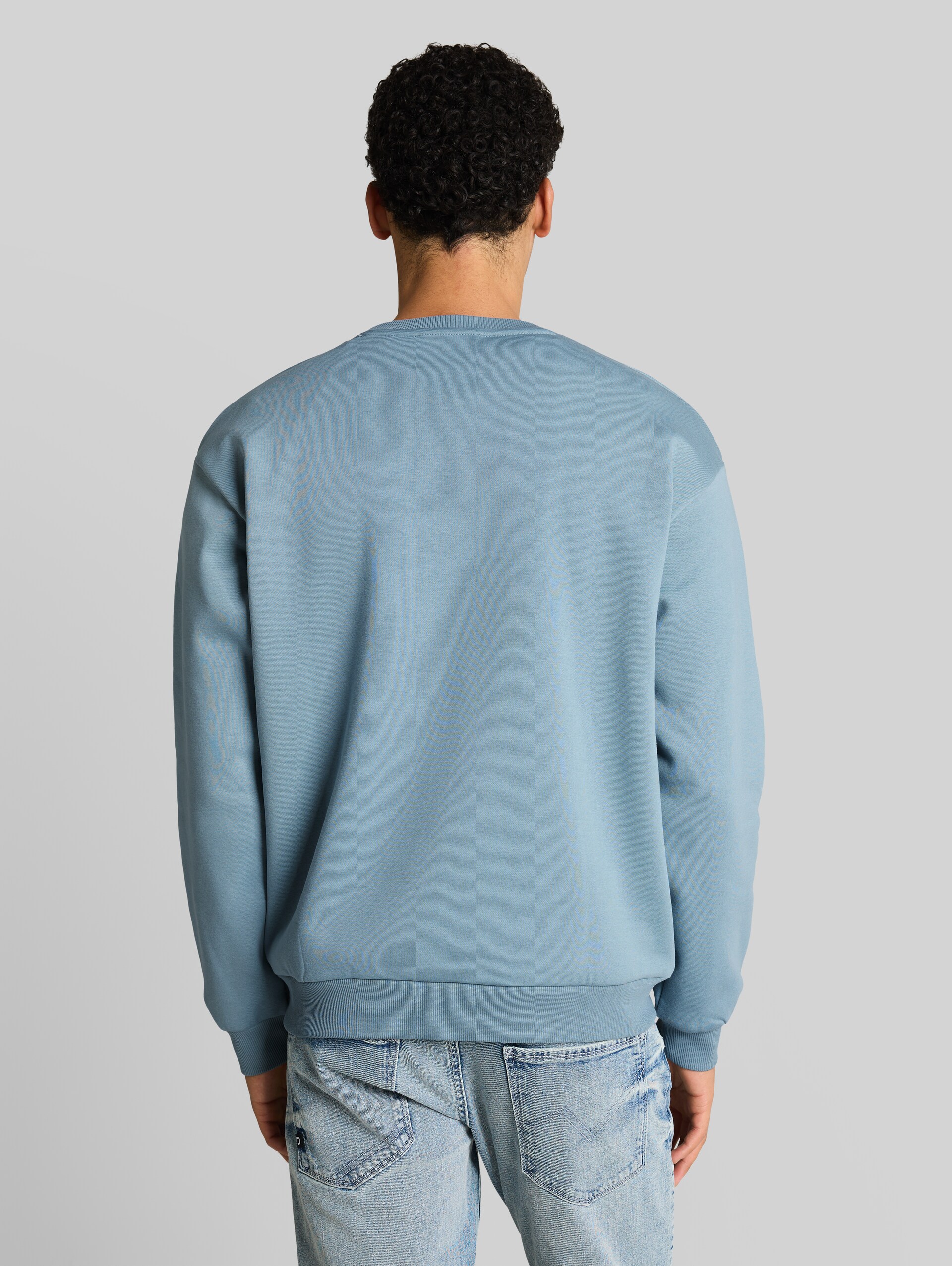 Basic Sweatshirt - citadel blue - Auschnitt Model-Rückansicht