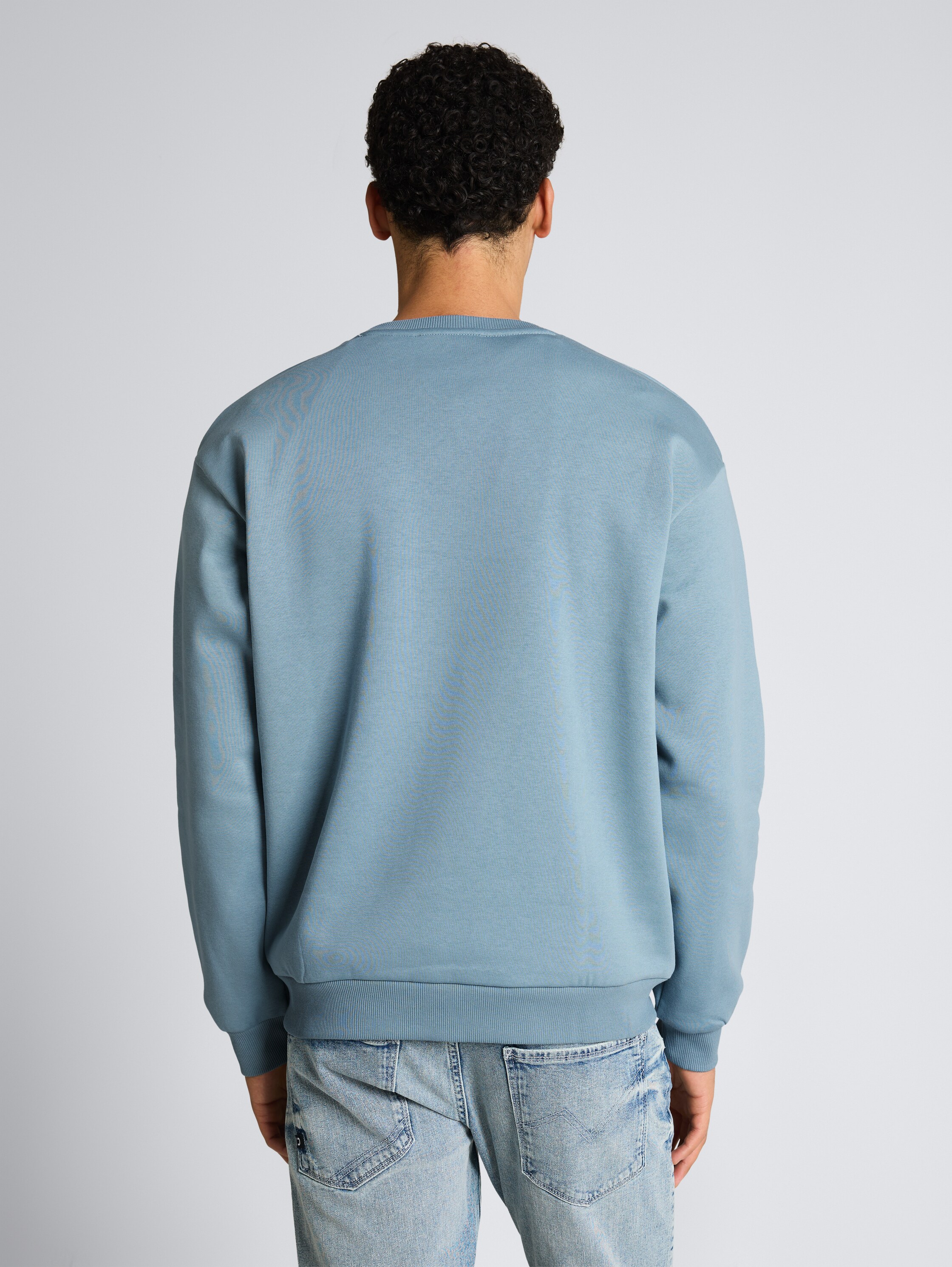 Basic Sweatshirt - citadel blue - Auschnitt Model-Rückansicht