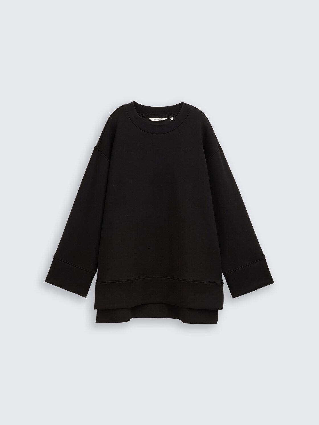 Oversize Scuba Sweatshirt - deep black - Vorder-Produkt-Ansicht