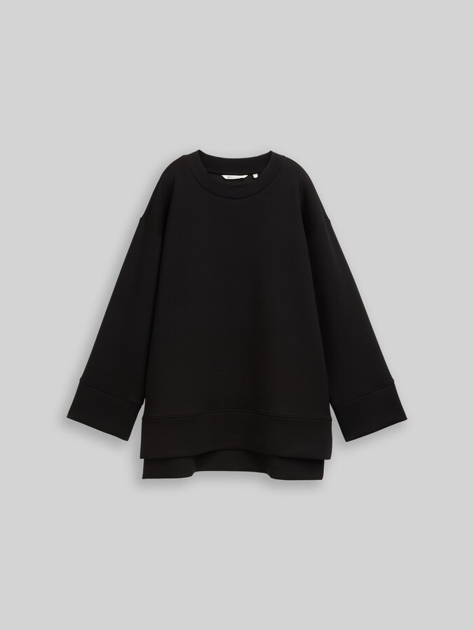 Oversize Scuba Sweatshirt von Denim Female, deep black