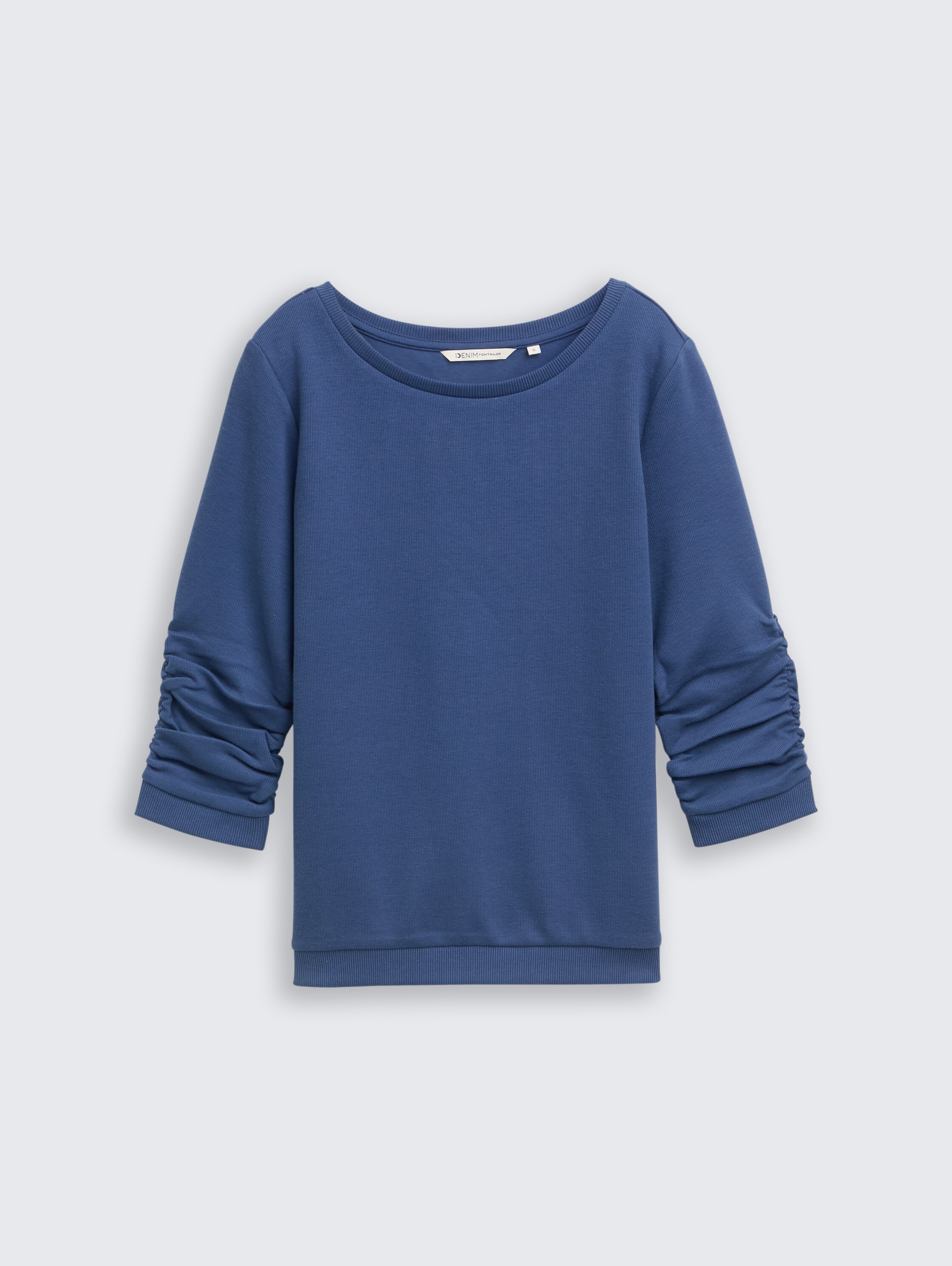 Fitted Sweatshirt mit Raffungen - dark_duck_blue_1 - 