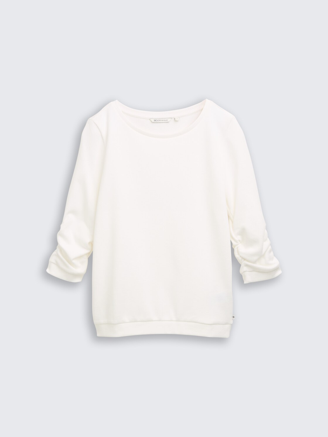 Fitted Sweatshirt mit Raffungen - off white - Vorder-Produkt-Ansicht