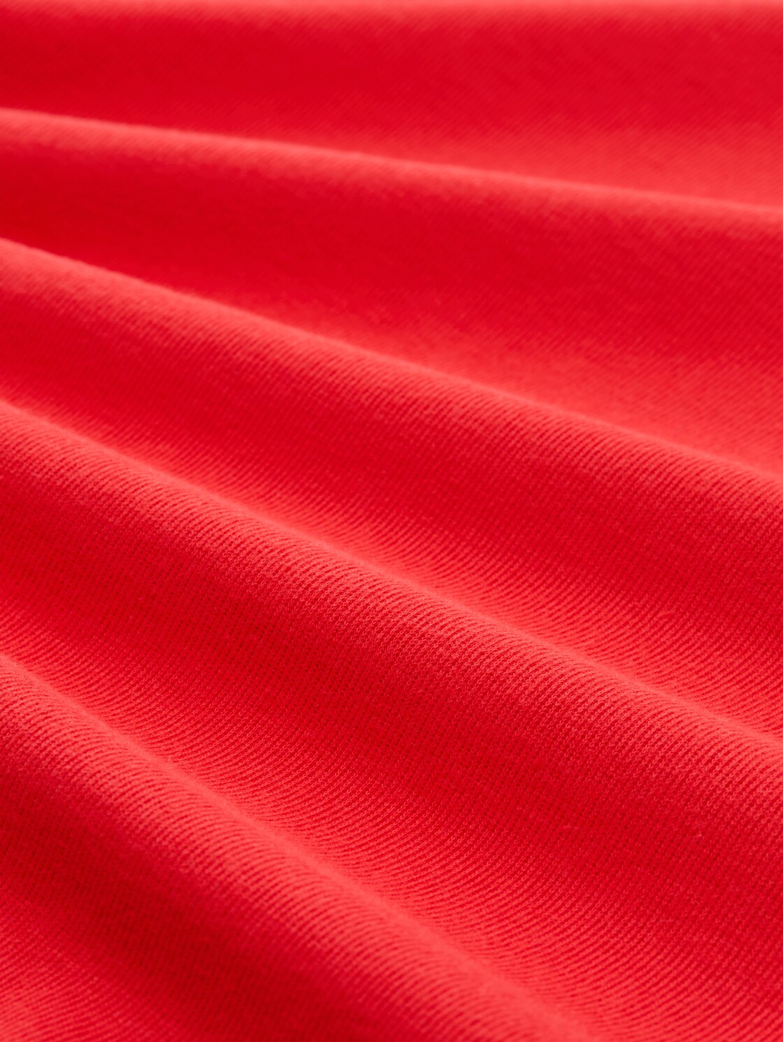 Fitted Sweatshirt mit Raffungen - brilliant red - Material-Ansicht