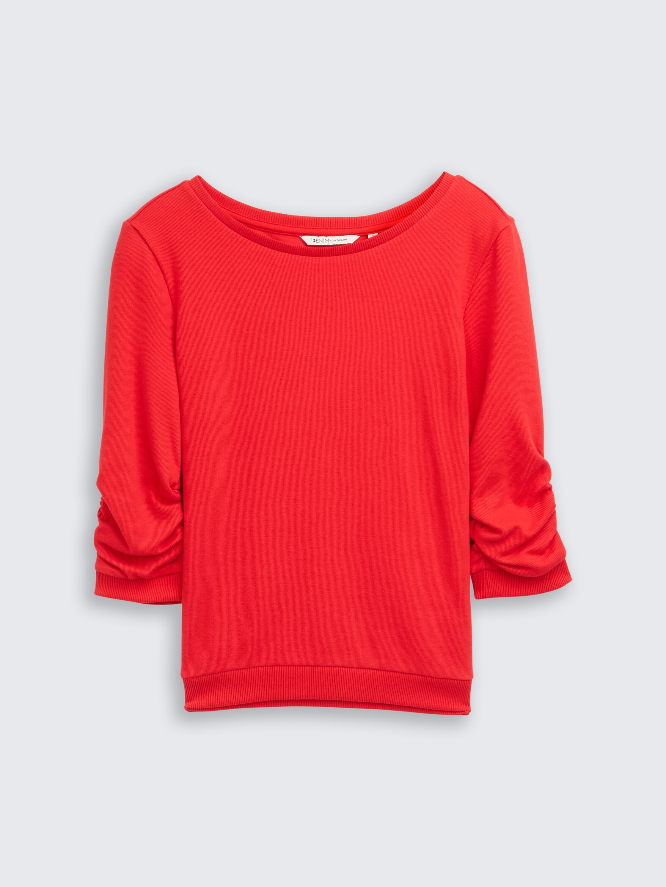 Fitted Sweatshirt mit Raffungen - brilliant_red - 