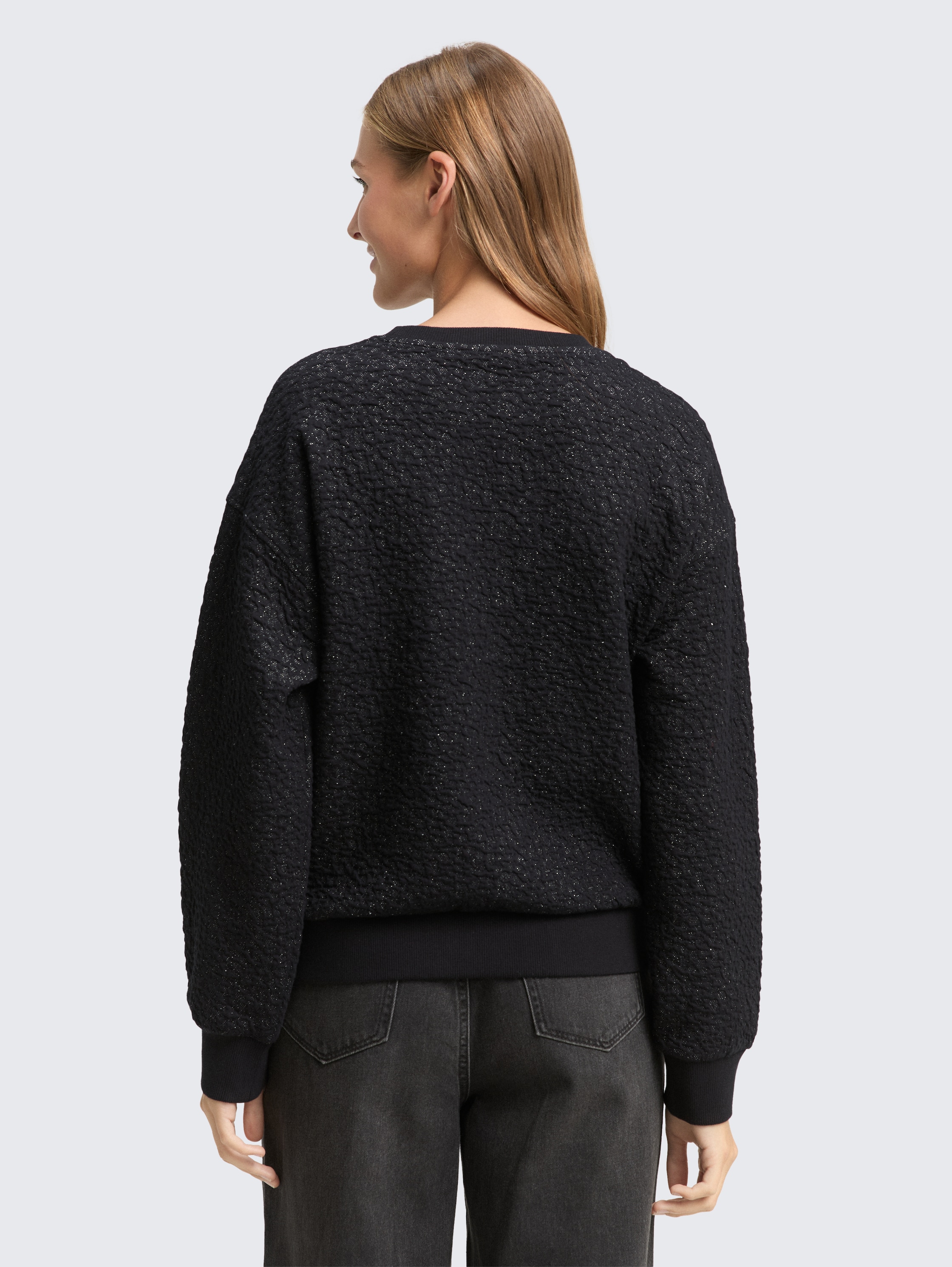 Sweatshirt mit Glitzer-Effekt - black_glitter - 