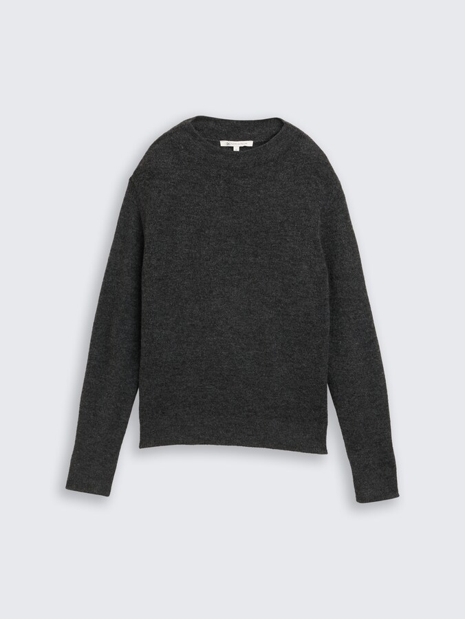 Pull en maille cosy par Denim Female, Shale Grey Melange