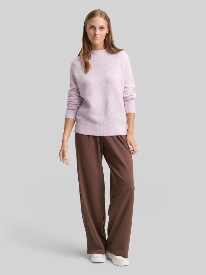 Cosy Strickpullover von Denim Female, lilac fog melange