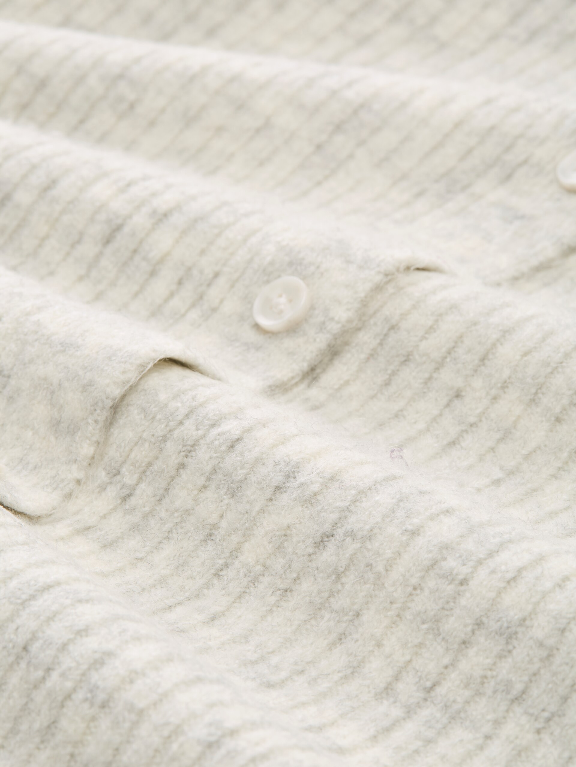 Cosy Cardigan mit Rundhalsausschnitt - Marble Beige Melange - Material-Ansicht