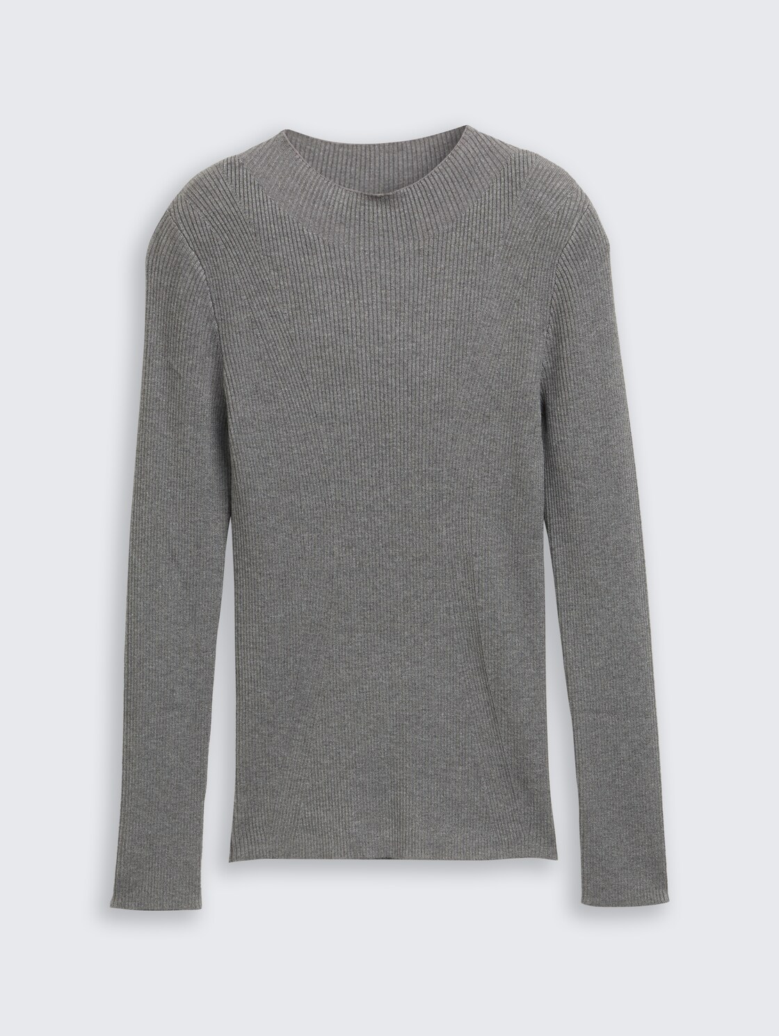 Tight Fit Strickpullover - Stormy Gray Melange