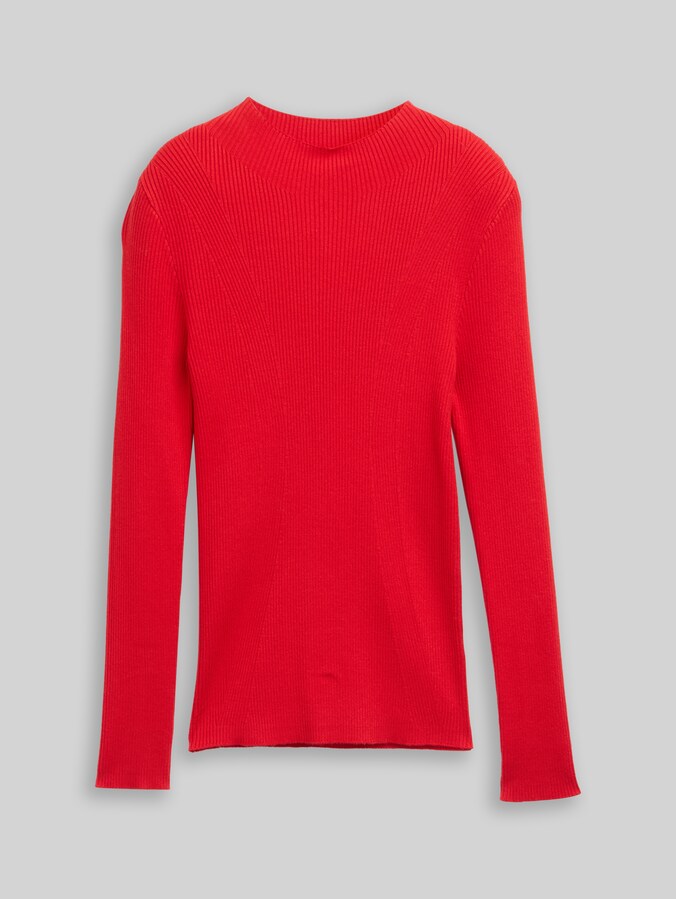 Pull en maille ajusté par Denim Female, brilliant red
