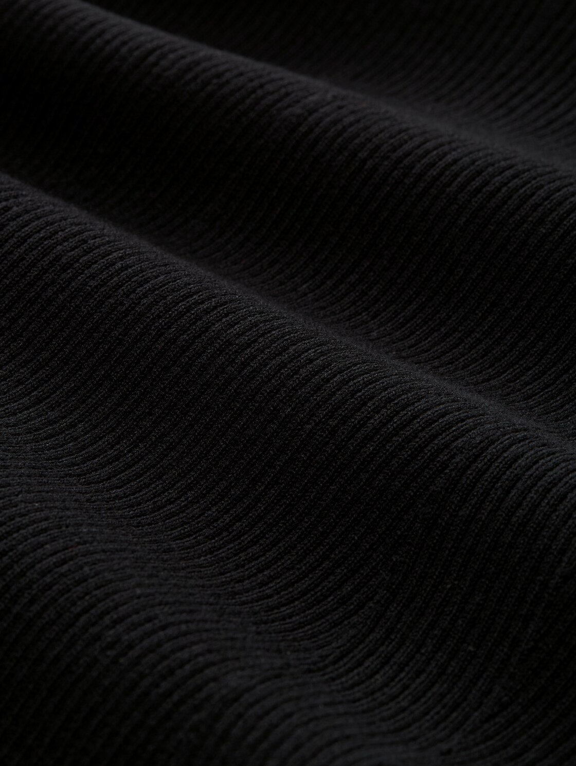 Tight Fit Strickpullover - deep black - Material-Ansicht