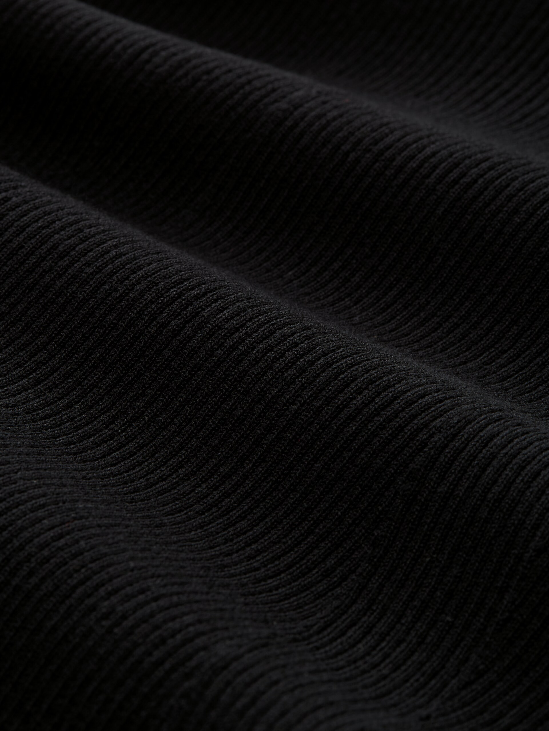 Tight Fit Strickpullover - deep black - Material-Ansicht