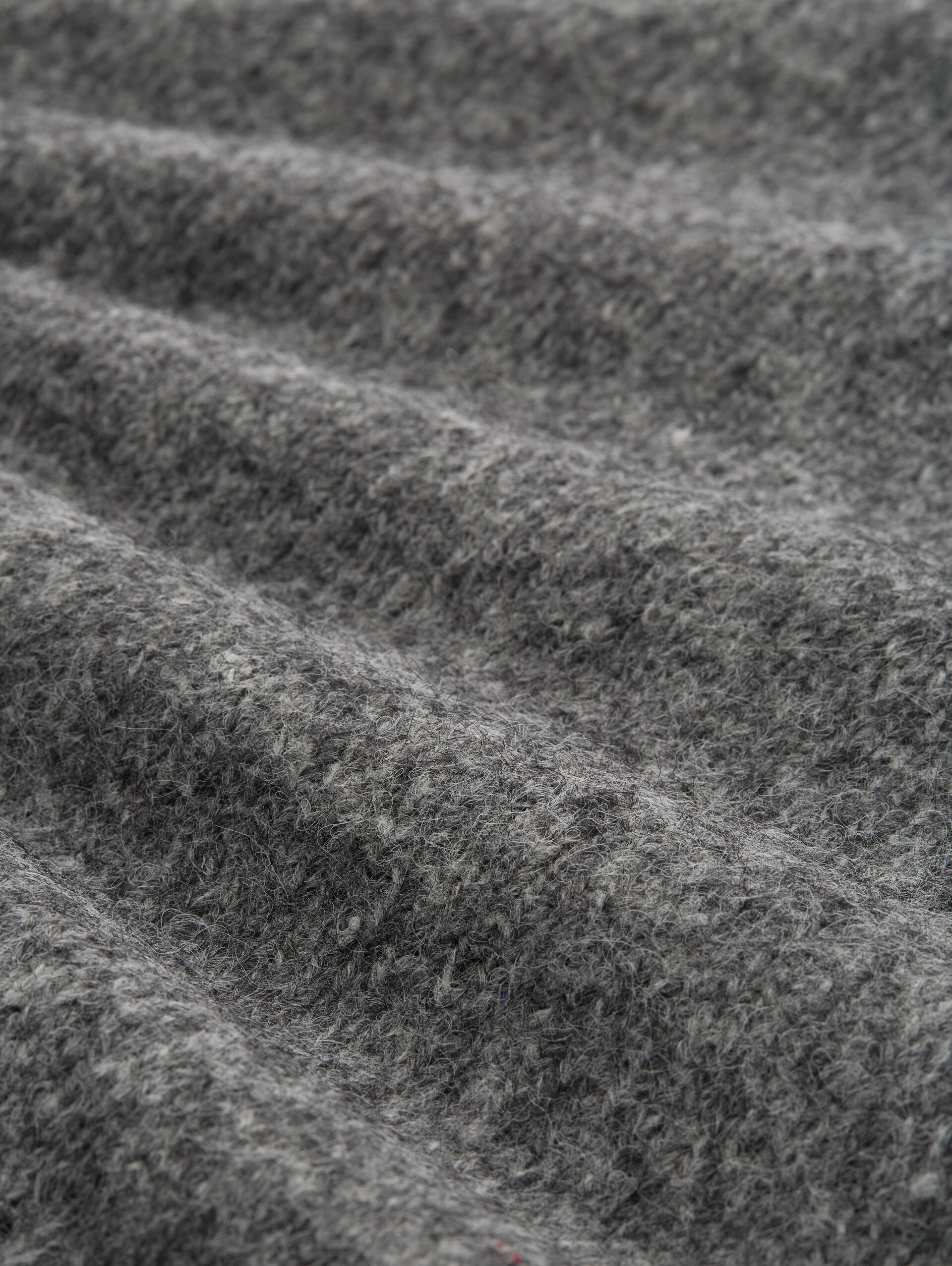 Oversized knitted jumper - Stormy Gray Melange - Material view