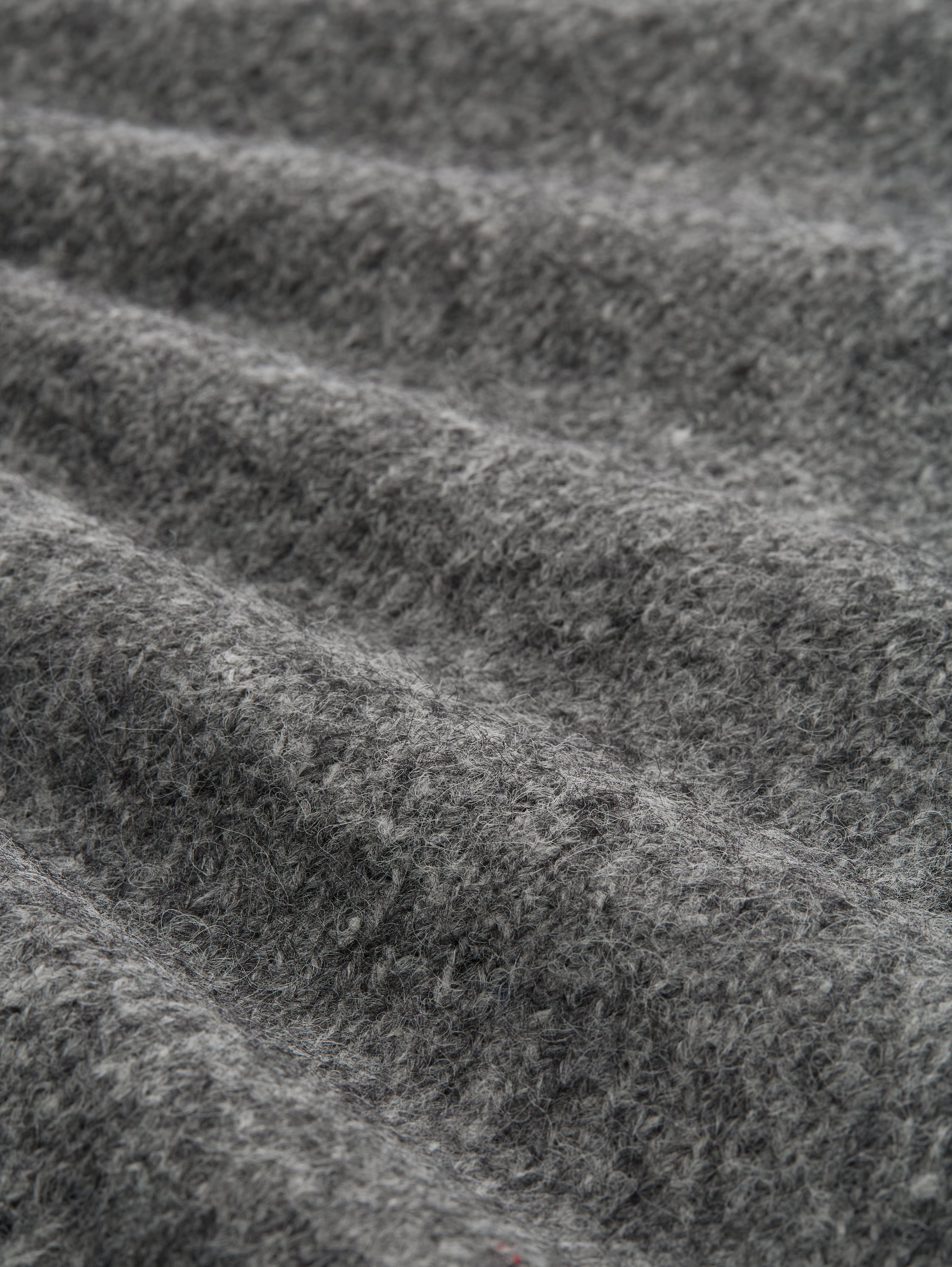 Oversized gebreide trui - Stormy Gray Melange - Materiaalweergave