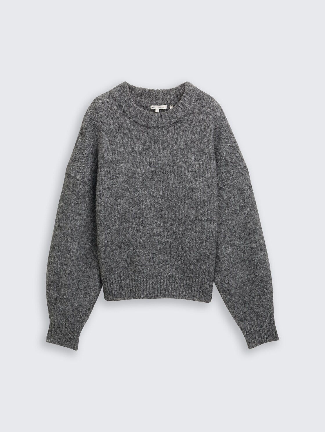 Oversize Strickpullover - Stormy Gray Melange