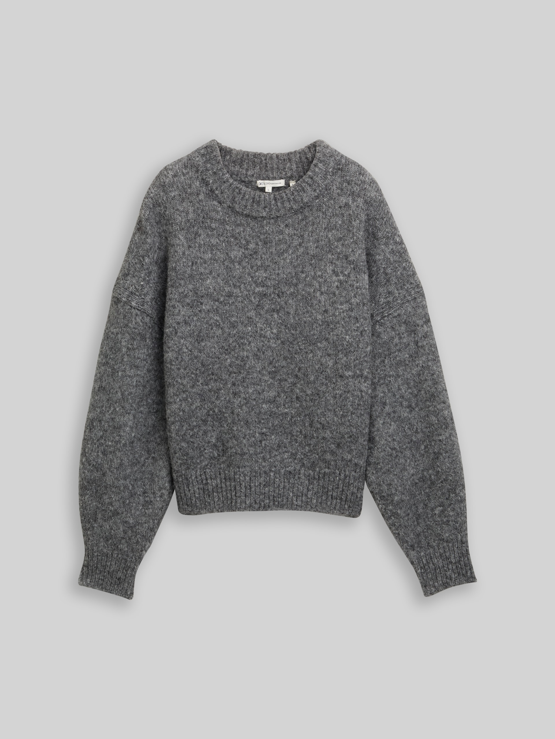 Oversized knitted jumper - Stormy Gray Melange
