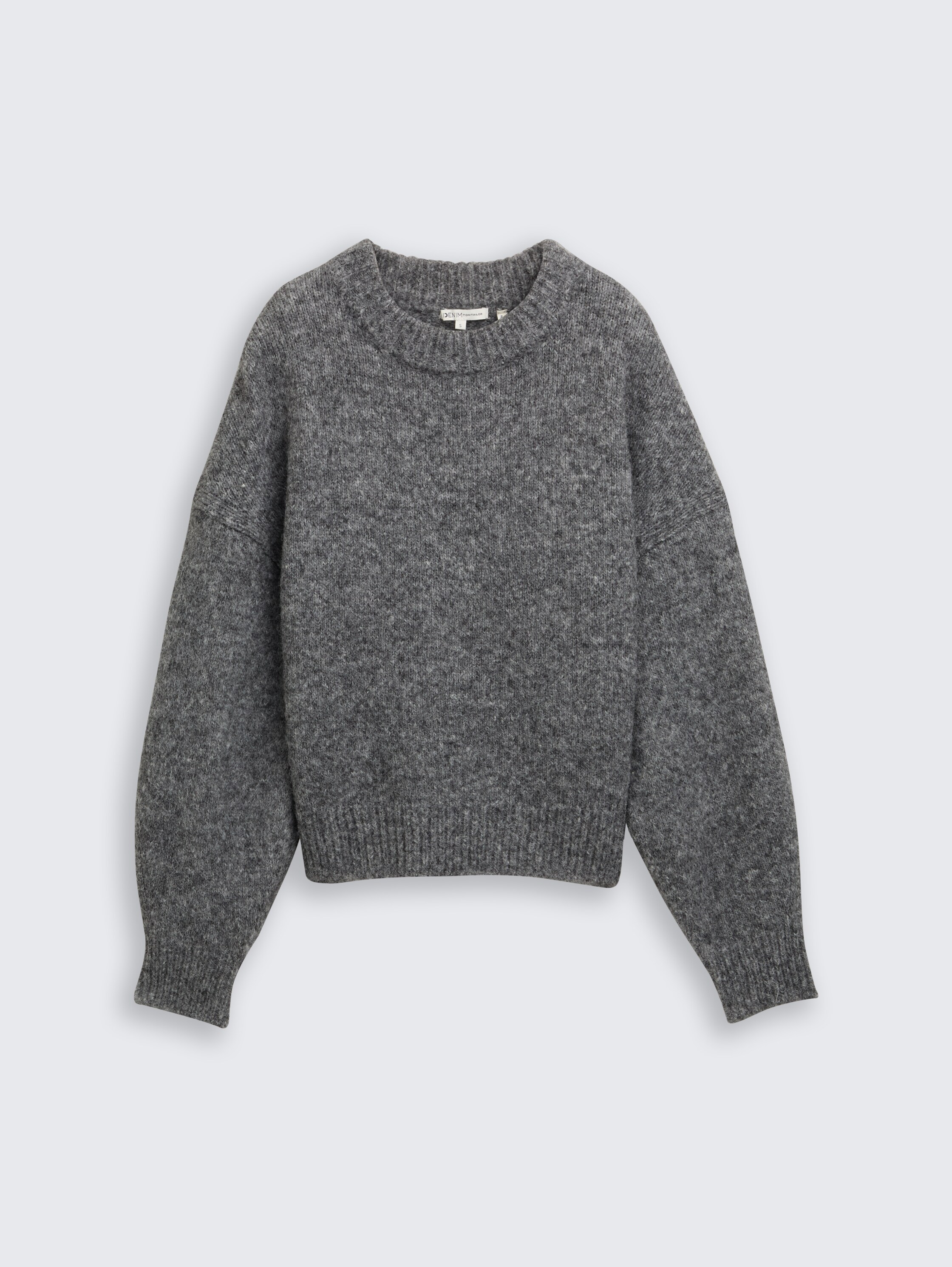 Oversized gebreide trui - Stormy Gray Melange