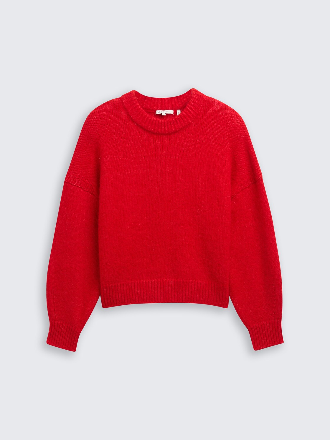Oversized knitted jumper - brilliant red