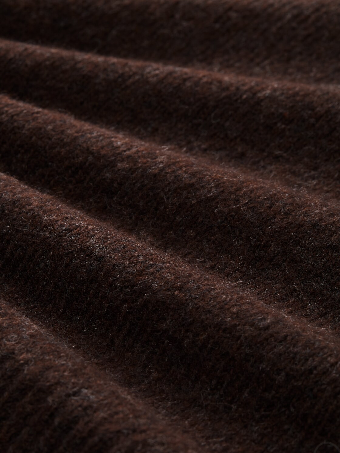 Oversize Strickpullover - soft chocolate brown melange - Material-Ansicht