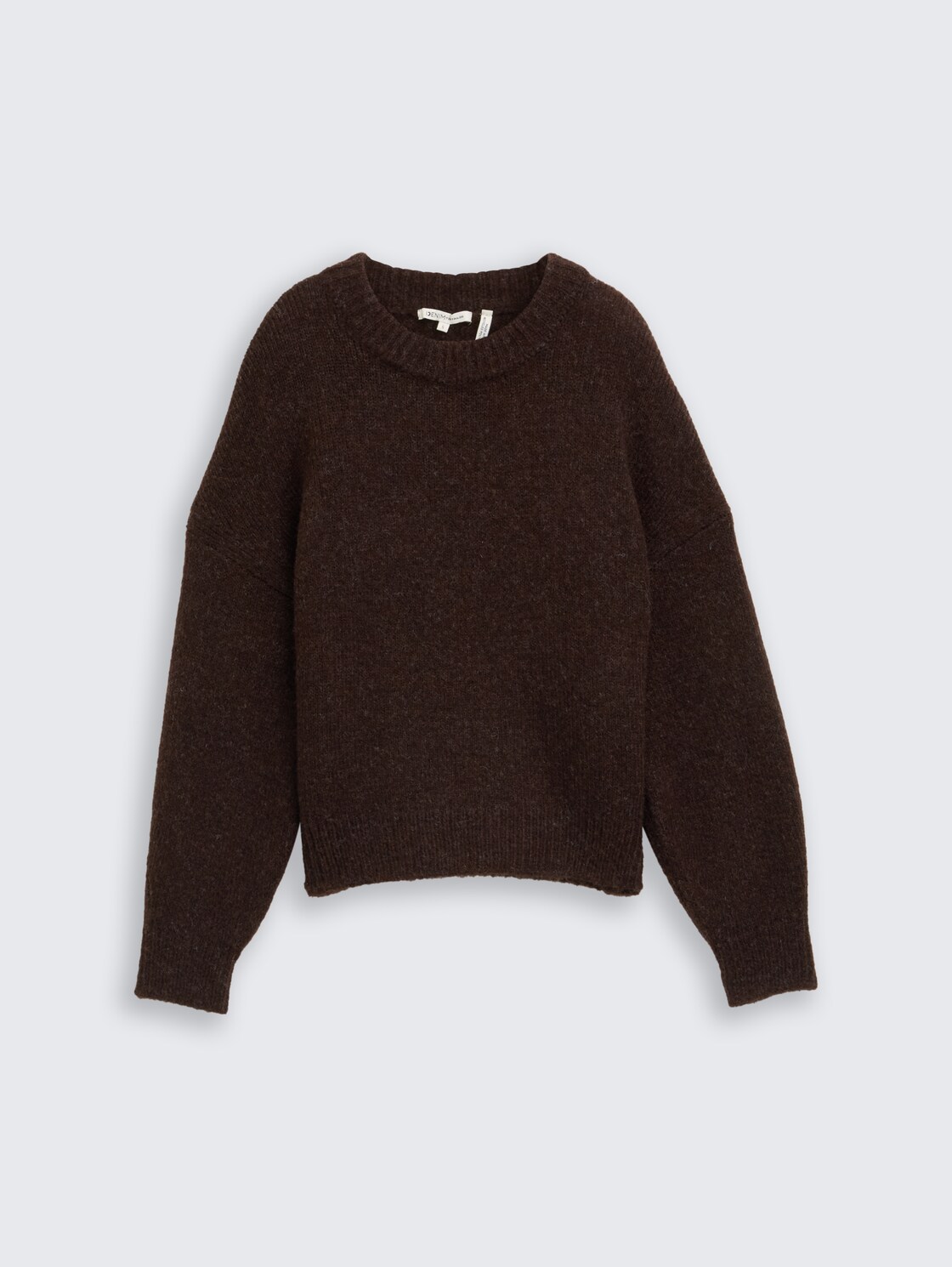 Oversize Strickpullover - soft chocolate brown melange