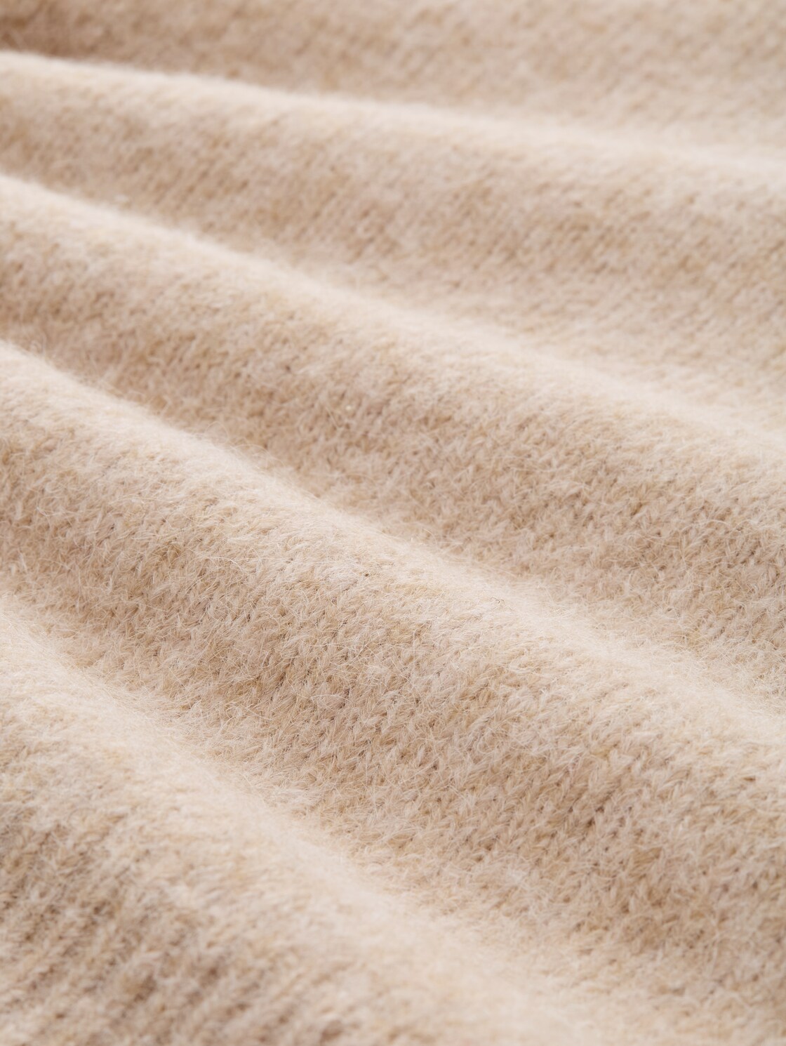 Oversize Strickpullover - cosy beige melange - Material-Ansicht