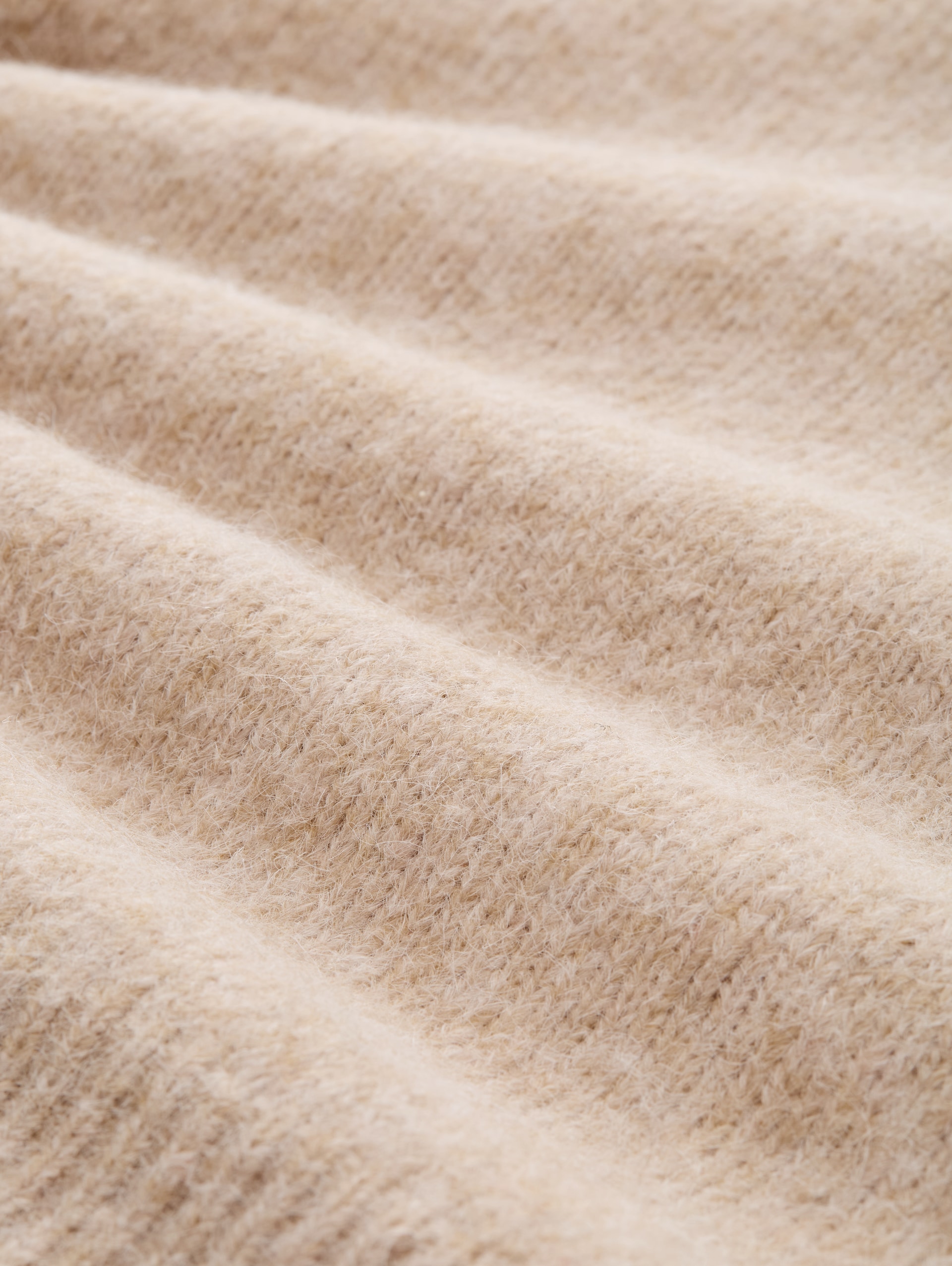 Oversize Strickpullover - cosy beige melange - Material-Ansicht