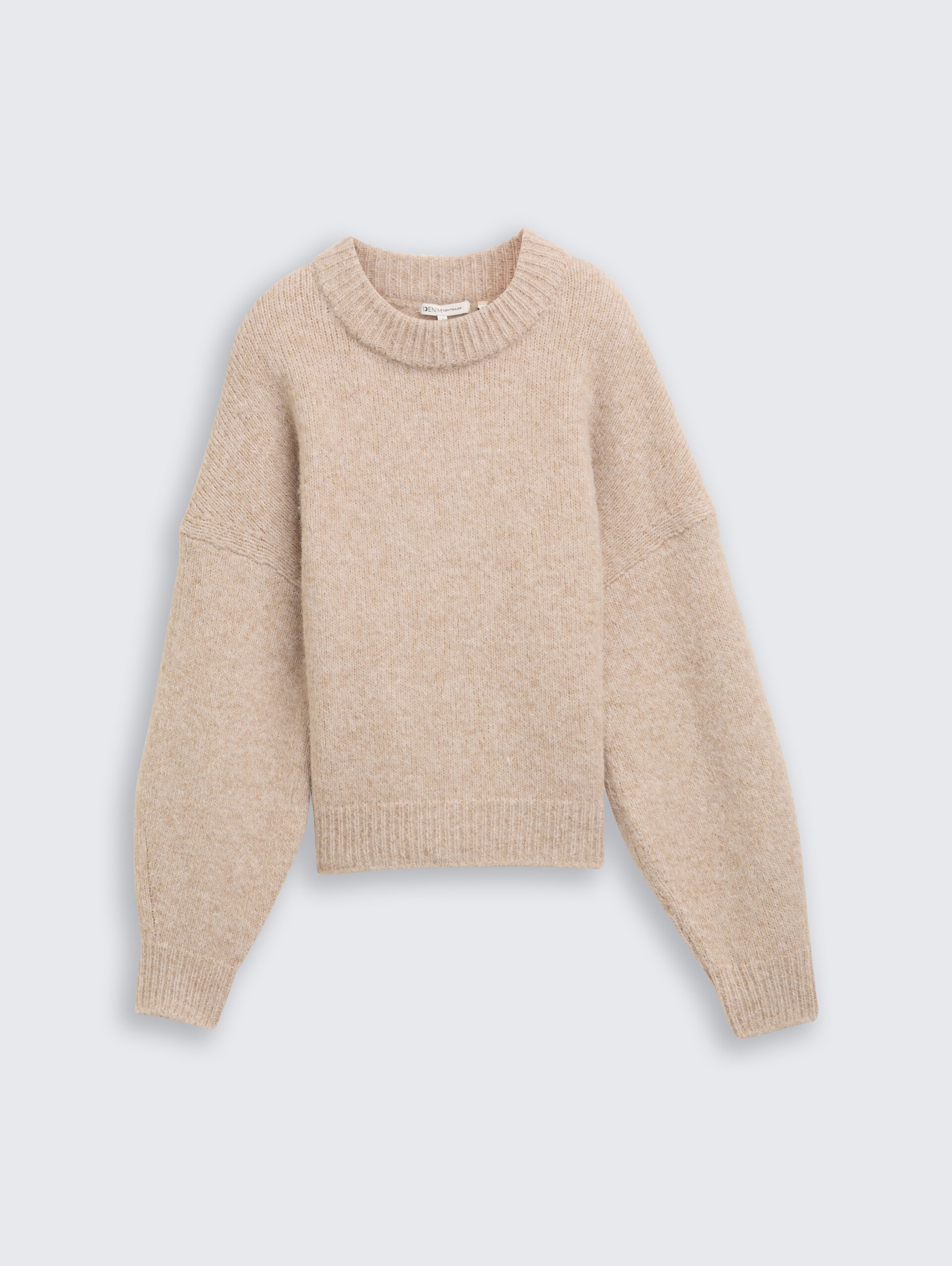 Oversize Strickpullover - cosy beige melange