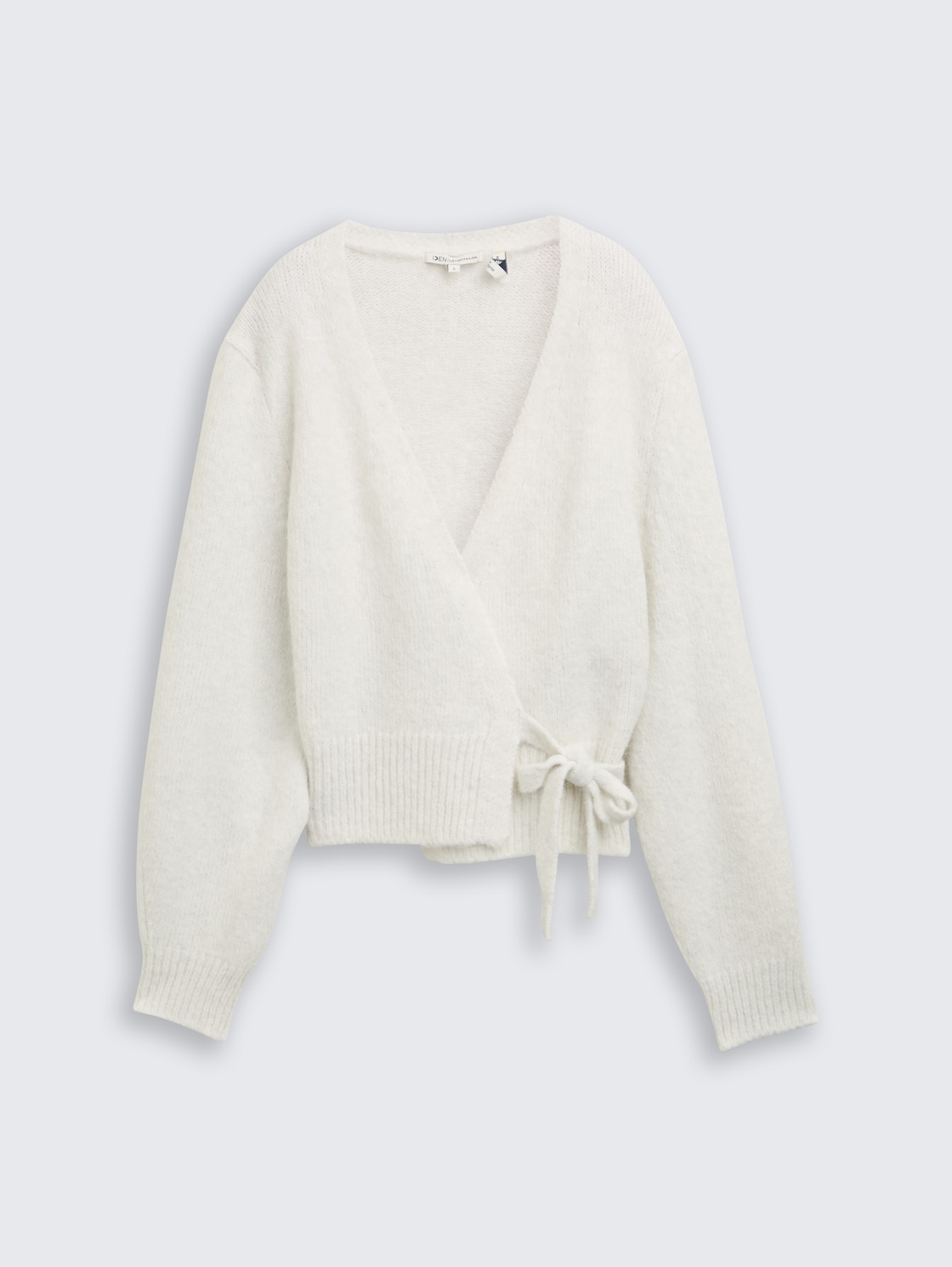 Relaxed Fit Wrap Cardigan - Marble Beige Melange