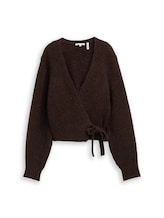 Geselecteerd, Relaxed fit wikkelvest door Tom Tailor, bruin