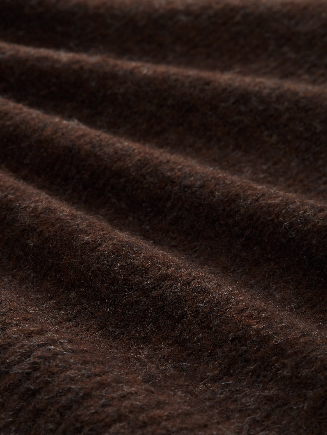 Relaxed Fit Wrap Cardigan - soft chocolate brown melange - Material-Ansicht