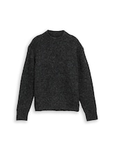 Nicht ausgewählt, Relaxed Fit Strickpullover mit Stehkragen von , grau
