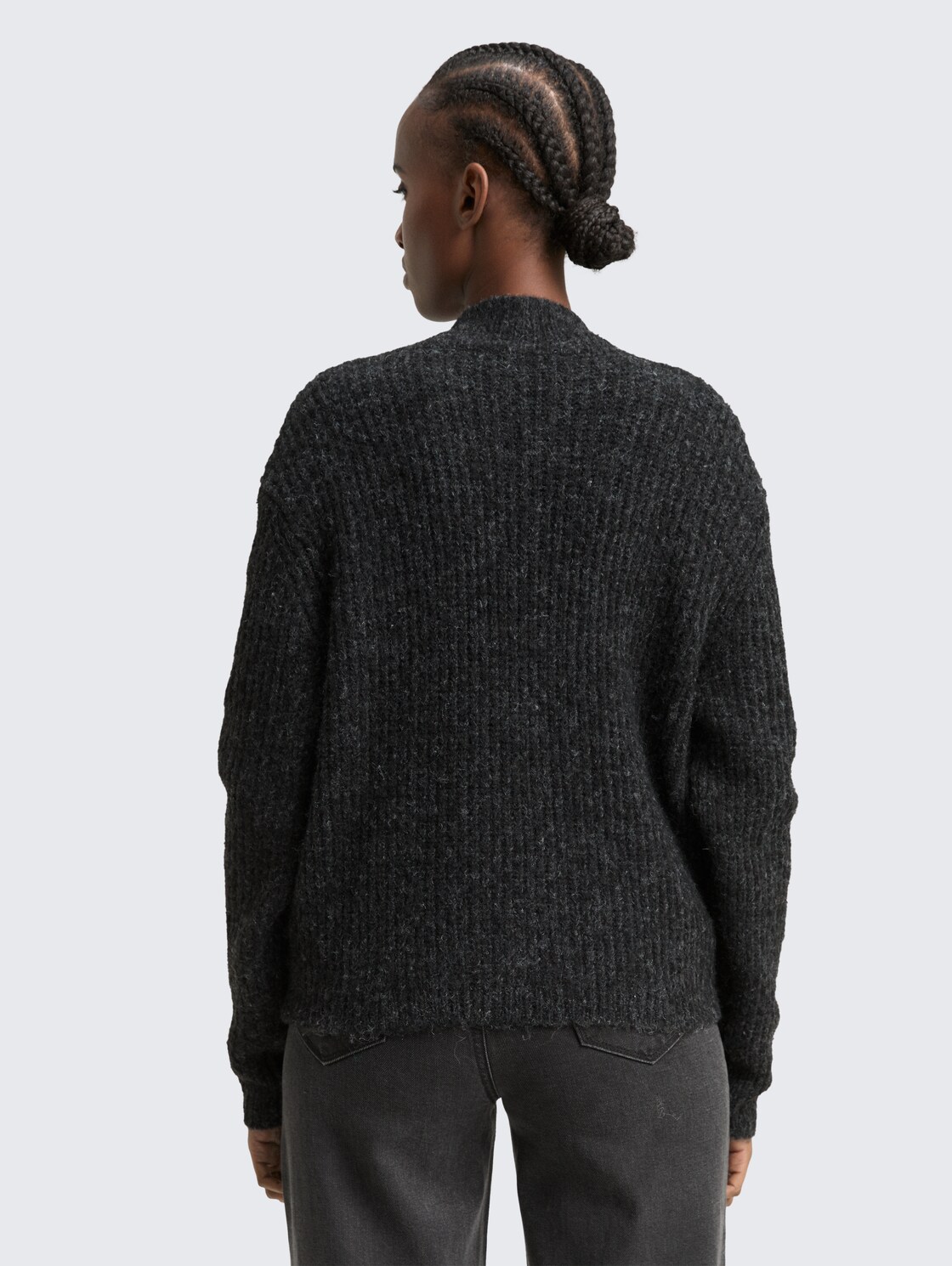 Cardigan mit Reißverschluss - Shale Grey Melange
