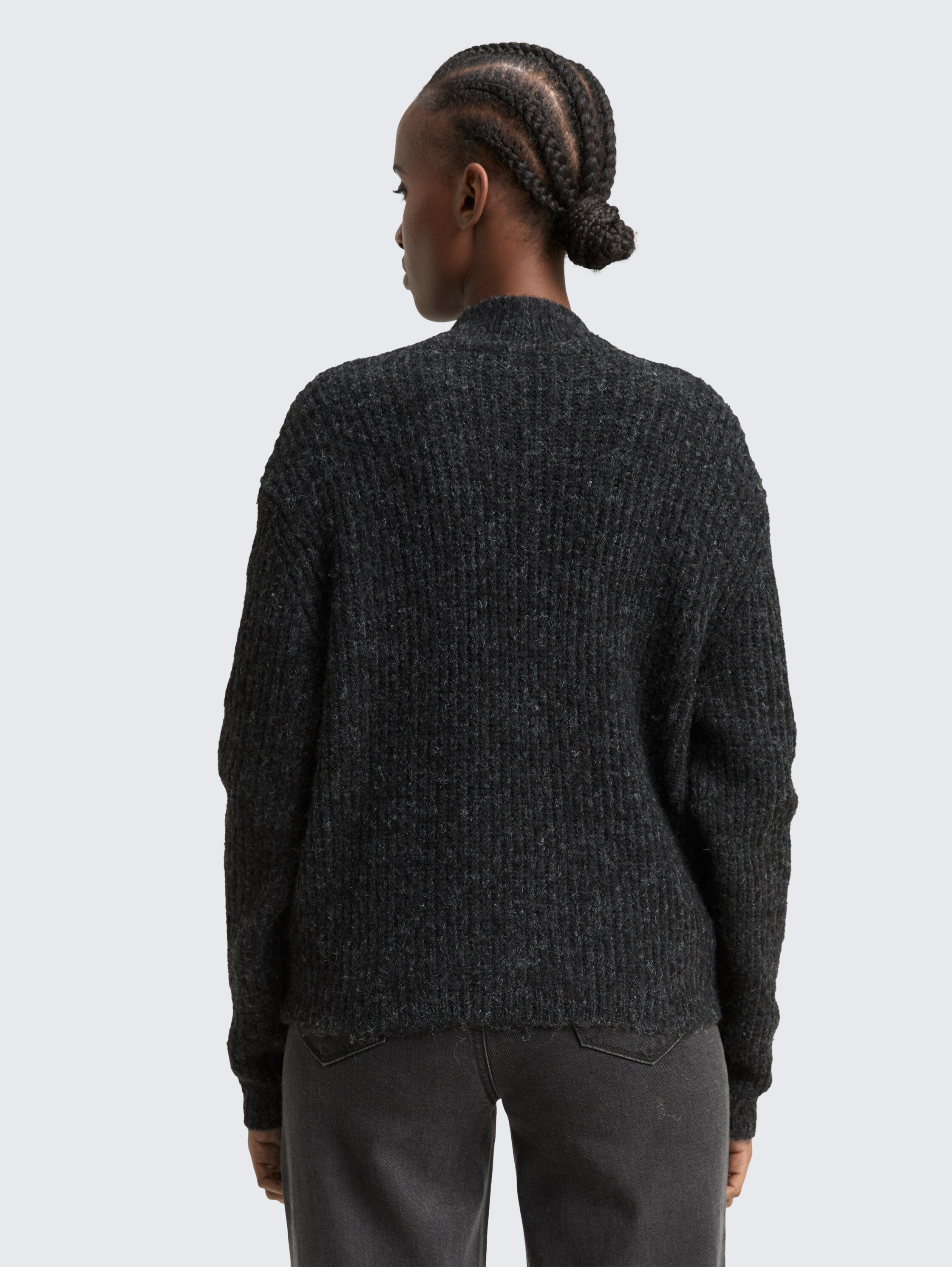 Cardigan mit Reißverschluss - shale_grey_melange - 