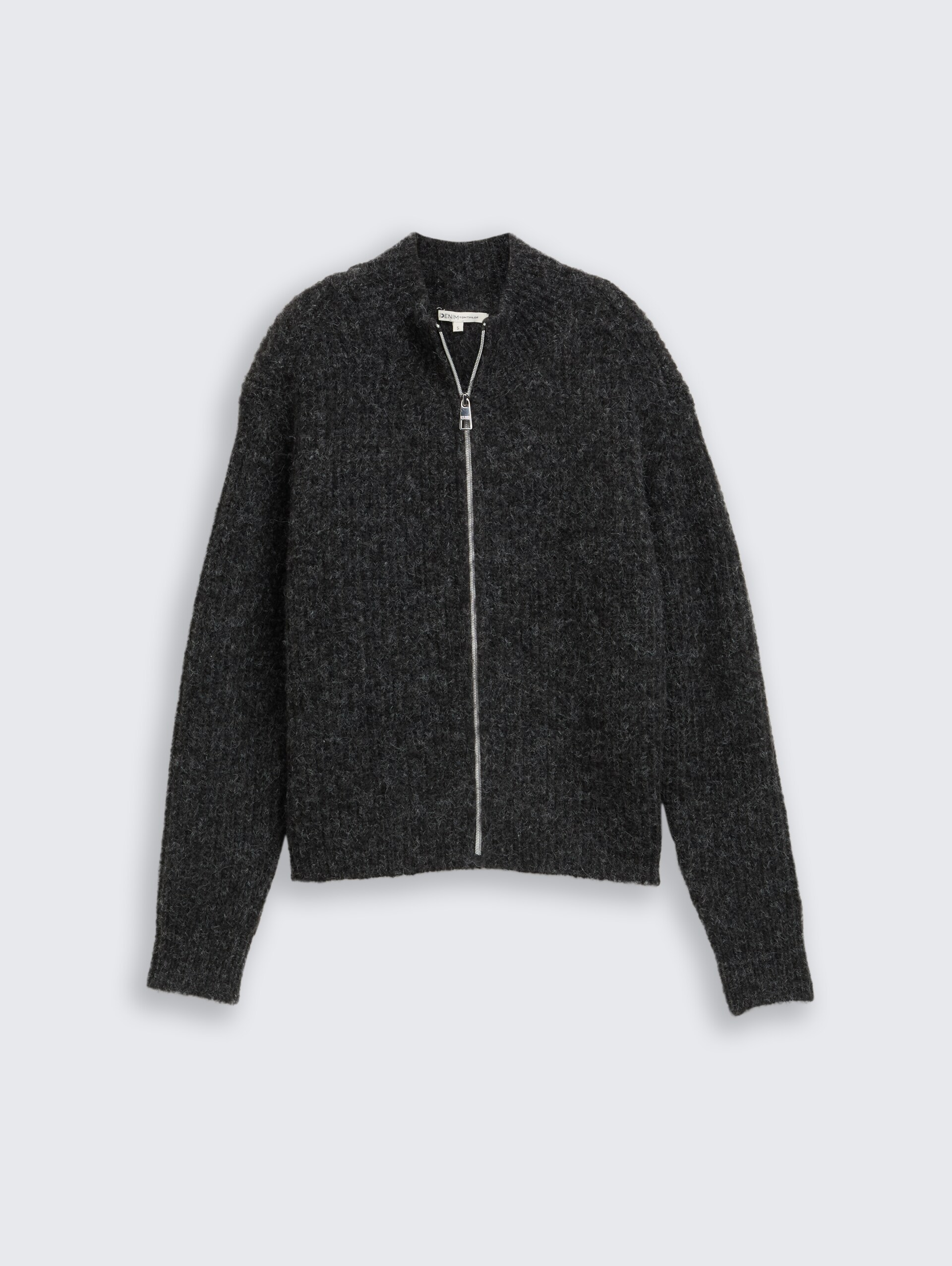 Cardigan mit Reißverschluss - Shale Grey Melange