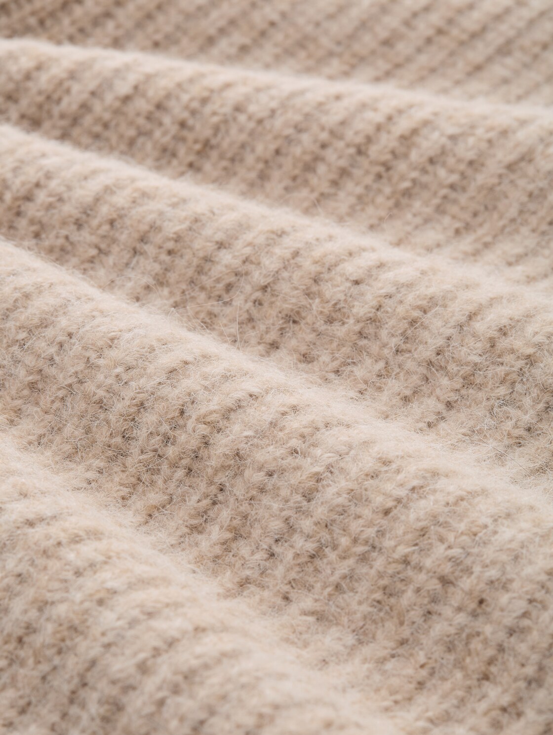 Cardigan mit Reißverschluss - cosy beige melange - Material-Ansicht