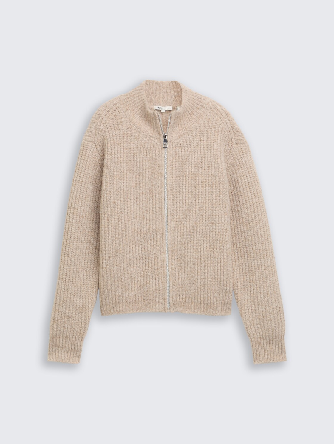 Cardigan mit Reißverschluss - cosy beige melange