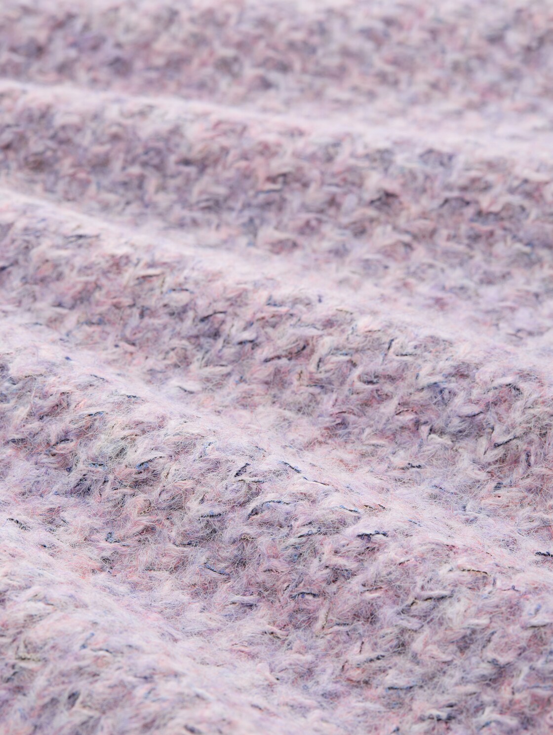 Relaxed Fit Cardigan mit Wollanteil - lilac multicolor melange - Material-Ansicht