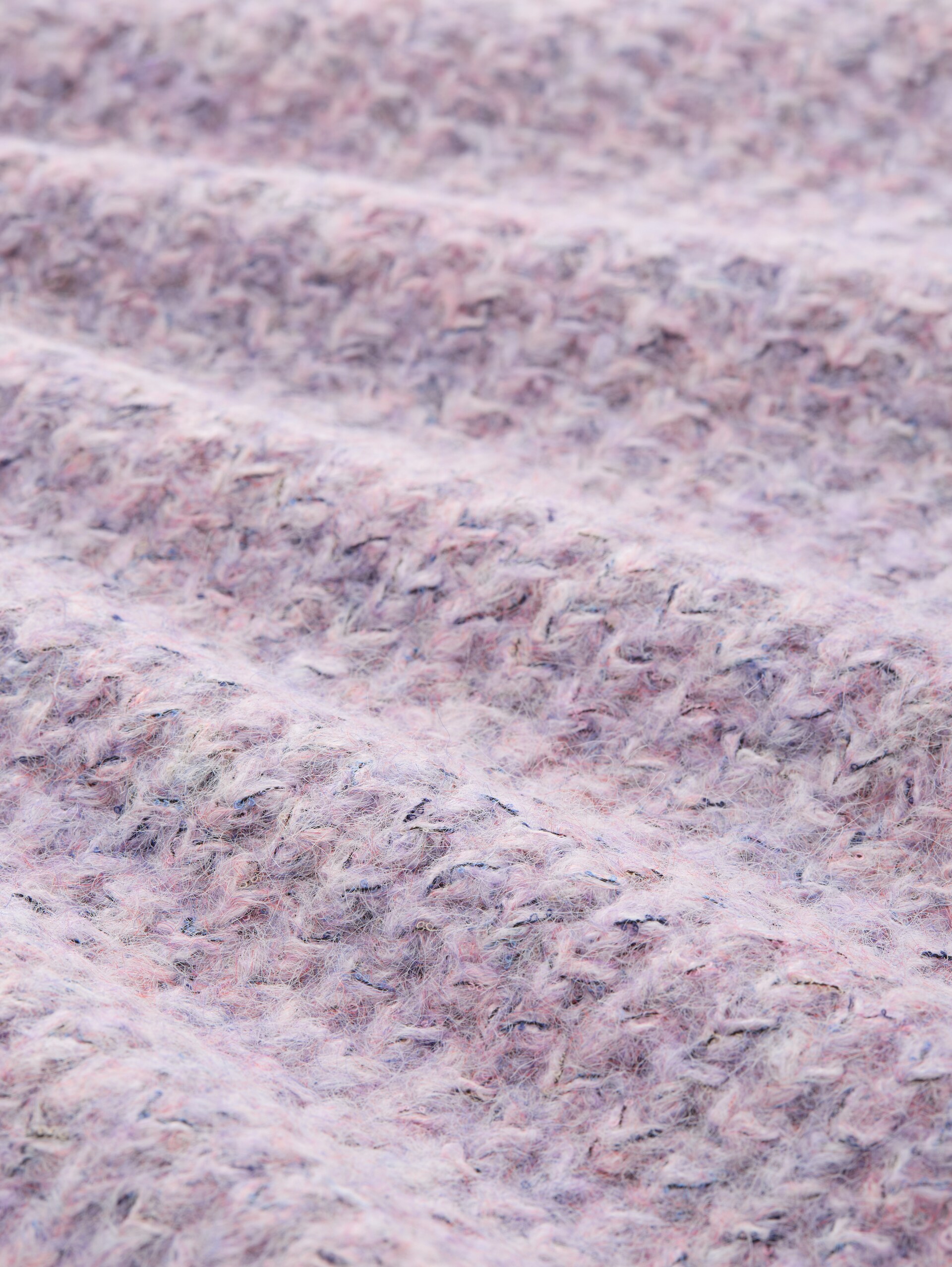Relaxed Fit Cardigan mit Wollanteil - lilac multicolor melange - Material-Ansicht