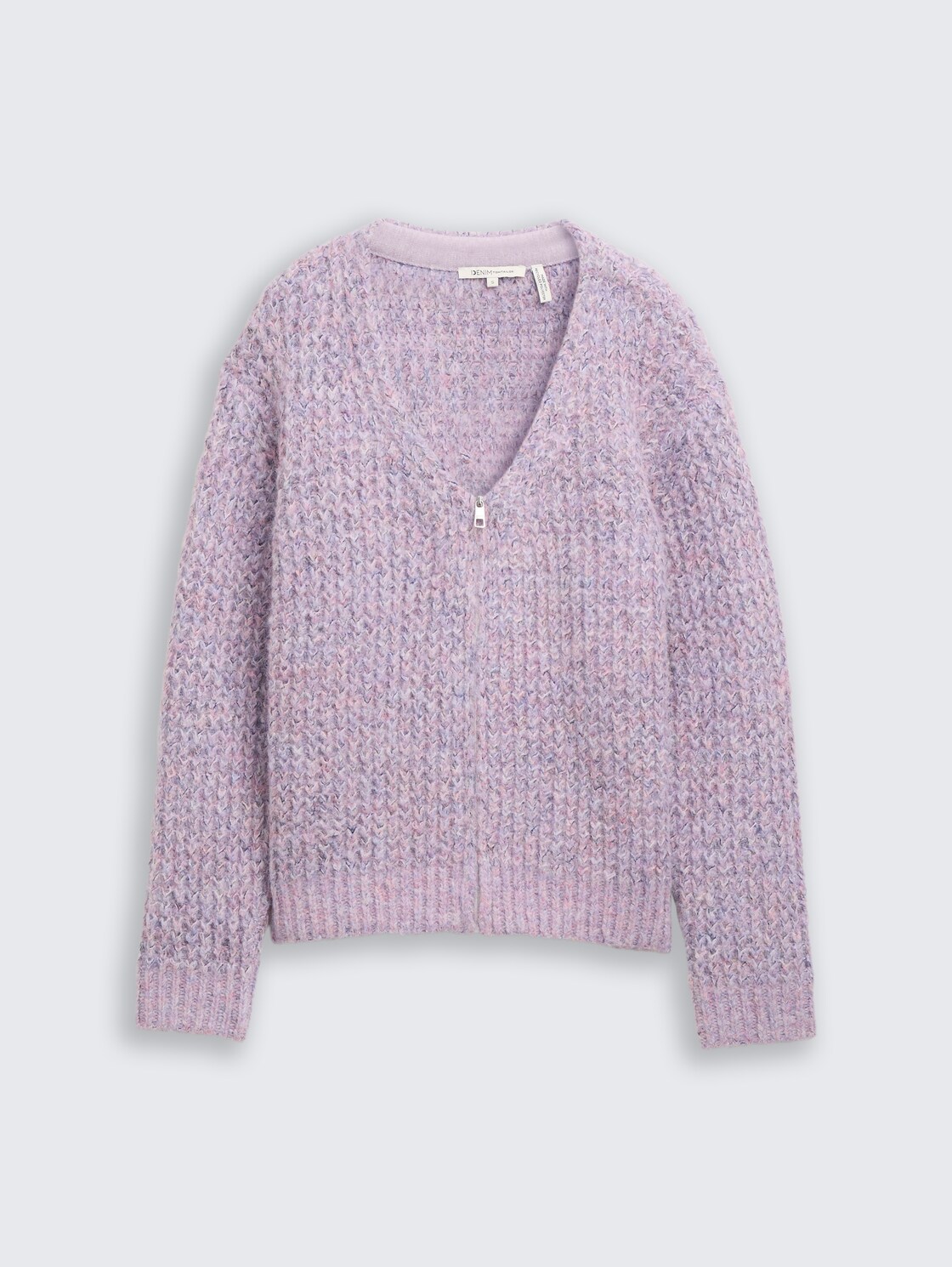 Relaxed Fit Cardigan mit Wollanteil - lilac multicolor melange