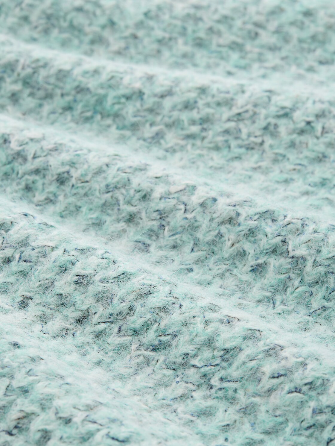 Relaxed Fit Cardigan mit Wollanteil - mint multicolor melange - Material-Ansicht