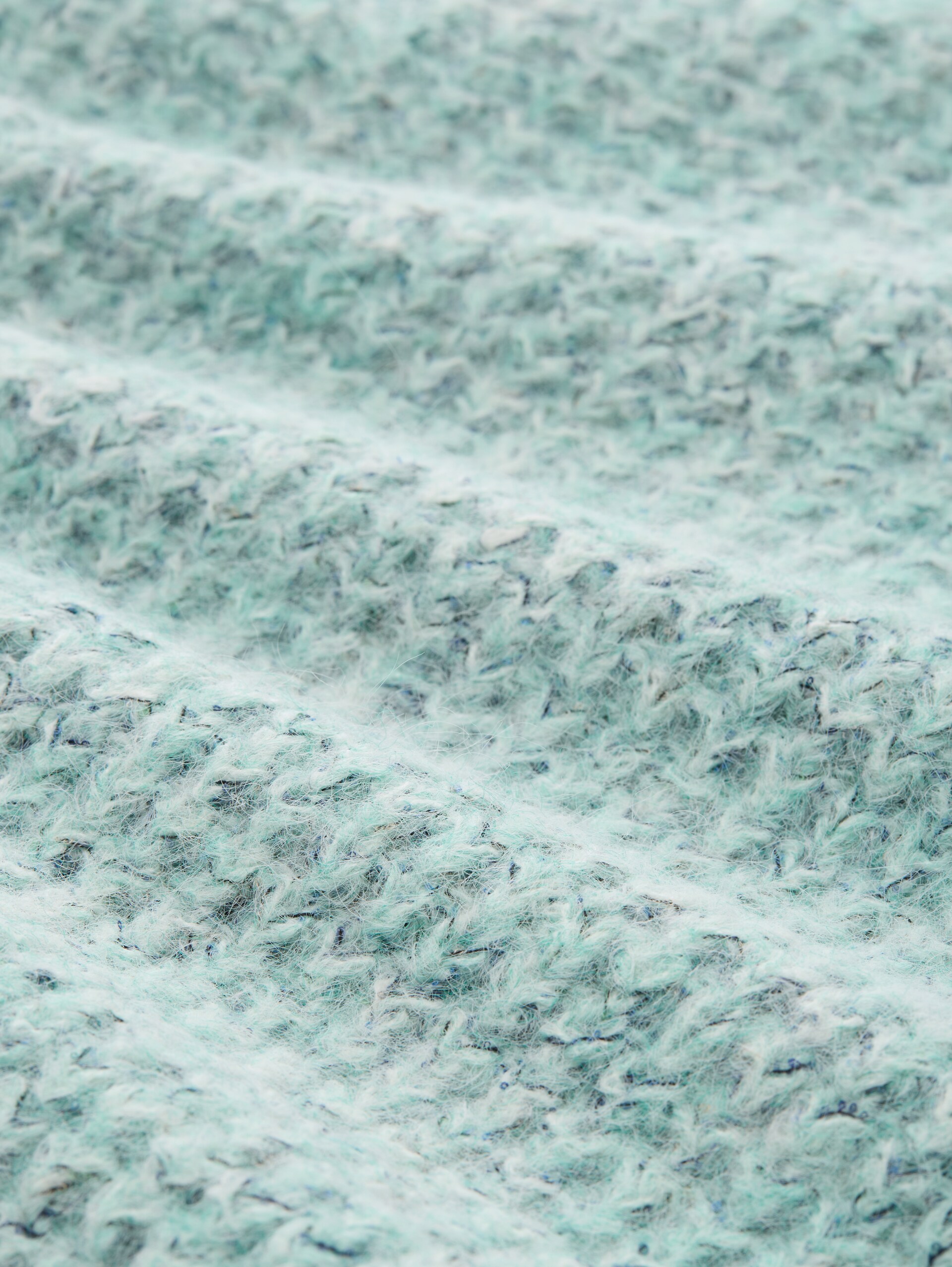 Relaxed Fit Cardigan mit Wollanteil - mint multicolor melange - Material-Ansicht