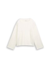 Nicht ausgewählt, Strickpullover aus Federgarn von , weiß